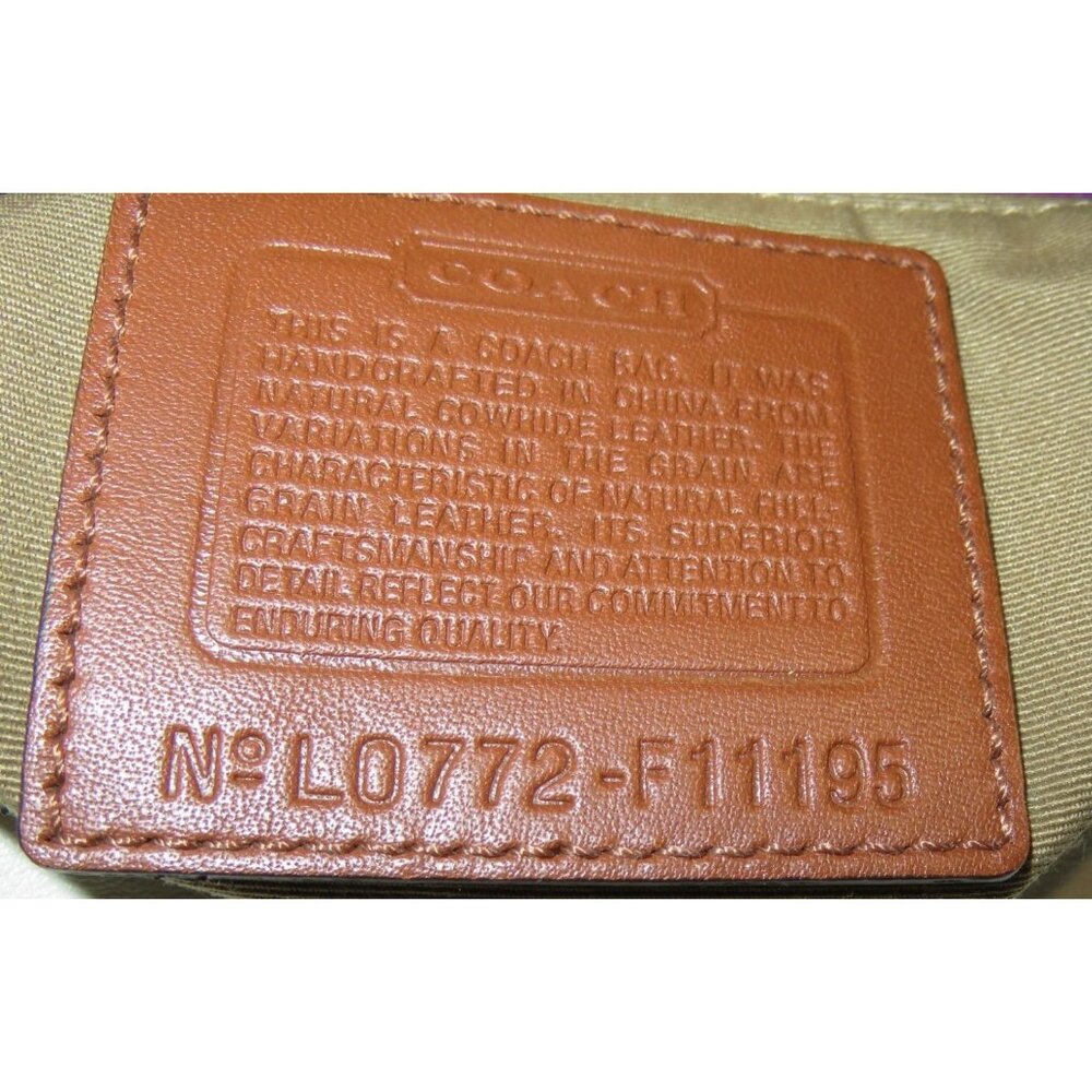 Coach 2007 Hamptons Cream & Tan Leather Demi Bag Baguette - Picture 8 of 13